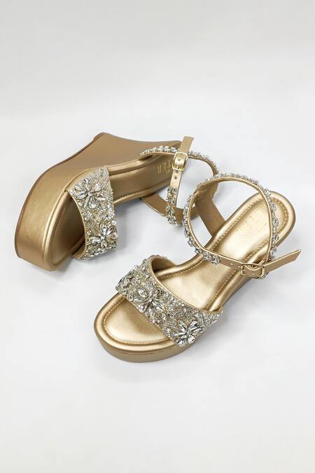 Shop_The Alter_Gold Rhinestones Sophia Embellished Wedges 