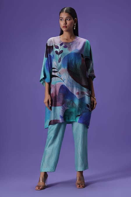 LABEL RADINI Serene Blossom Printed Kurta Set 