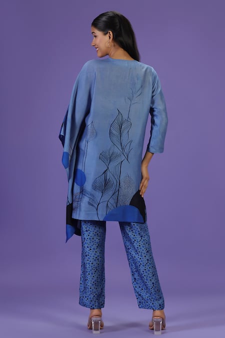 Label Radini Blue Eclipse Kaftan Set 