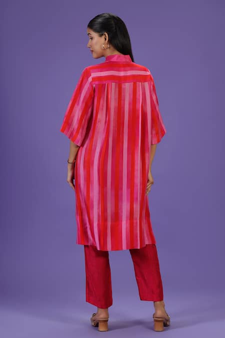 Label Radini Color Block Printed Kurta Set 