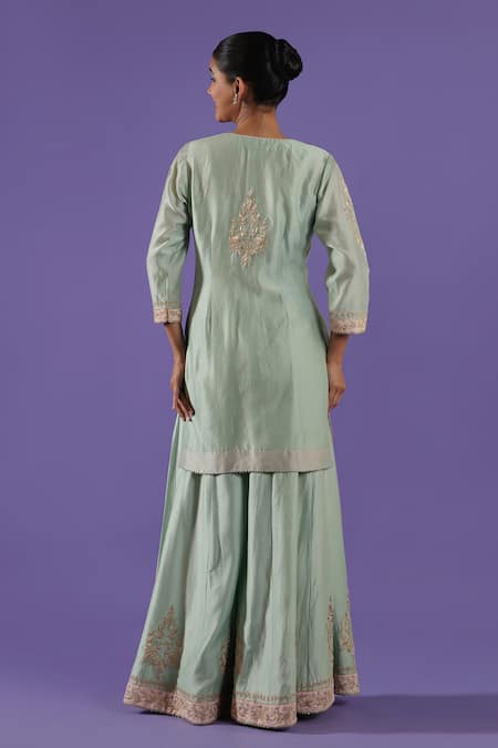Label Radini Chanderi Sharara Set 