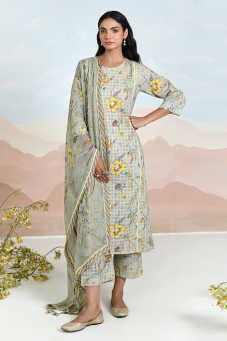 BAISE GABA Floret Printed Kurta Set 
