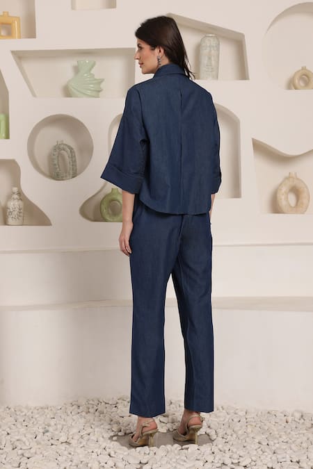 Saaj By Ankita Indigo Frost Co-ord Set 