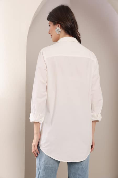 Saaj By Ankita Petal Script Cotton Shirt 