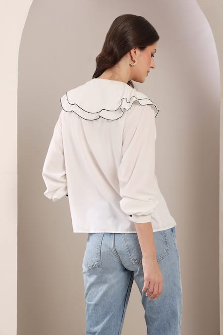 Saaj By Ankita White Cotton Paperwings Shirt 