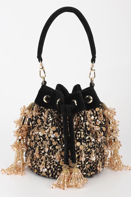 Varun Bahl Black Stardust Potli 