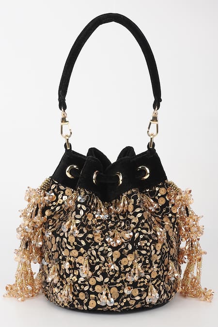 Varun Bahl Black Stardust Potli 