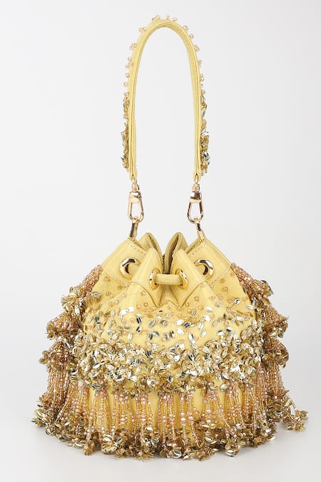 Varun Bahl Lemon Luxe Potli Bag 