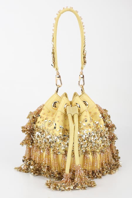 Varun Bahl Lemon Luxe Potli Bag 