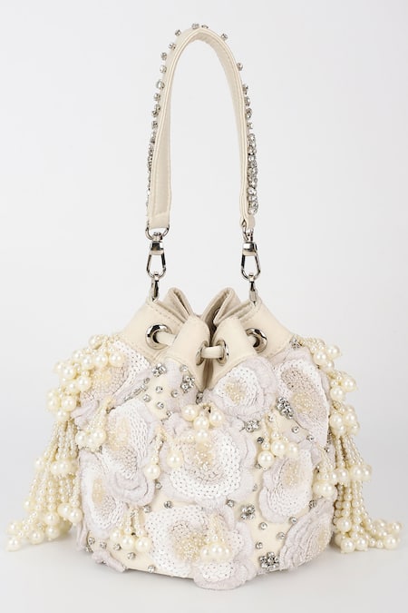 Varun Bahl Snow Blossom Potli Bag 