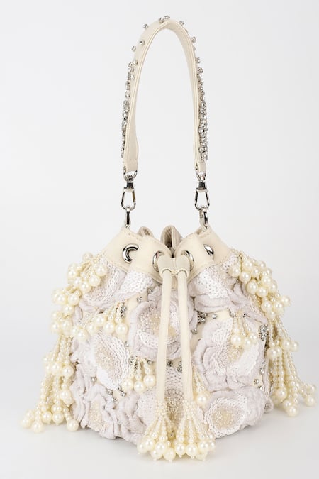 Varun Bahl Snow Blossom Potli Bag 