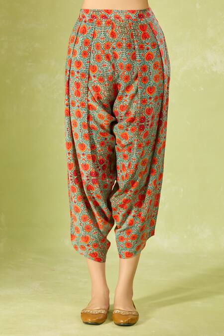 Shop Debyani + CO Multi Color Chiffon, Cotton Embroidery, Sequins Round Neck Short Anarkali Set Shop_Debyani + CO_Multi Color Chiffon, Cotton Embroidery, Sequins Round Neck Short Anarkali Set