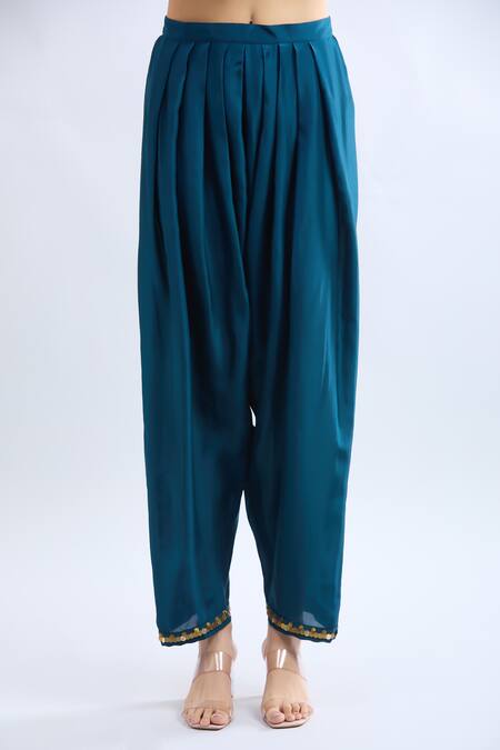 Debyani + CO Multi Color Silk Embroidery Round Neck Kurta Set Online at Aza Fashions Debyani + CO_Multi Color Silk Embroidery Round Neck Kurta Set _Online_at_Aza_Fashions