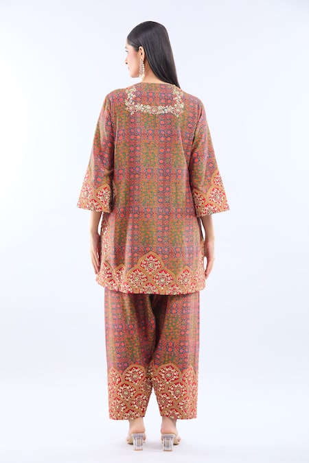 Debyani + CO Multi Color Printed Kurta Set 