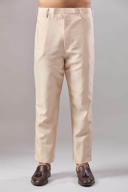 Buy_Aariyana Couture_Beige Silk Beads Embroidered Bundi And Kurta Set 