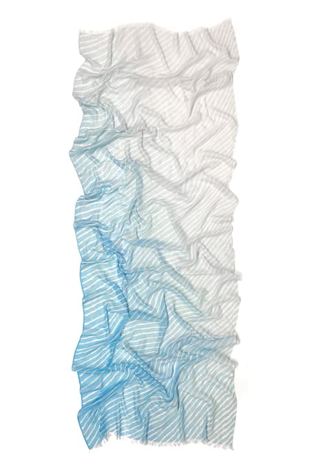 Pashma Azure Horizon Bamboo Silk Cashmere Scarf 