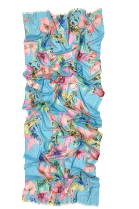 Pashma Multicolor Floral Print Scarf 