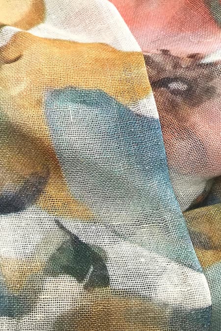 Pashma Multicolor Floral Print Scarf 