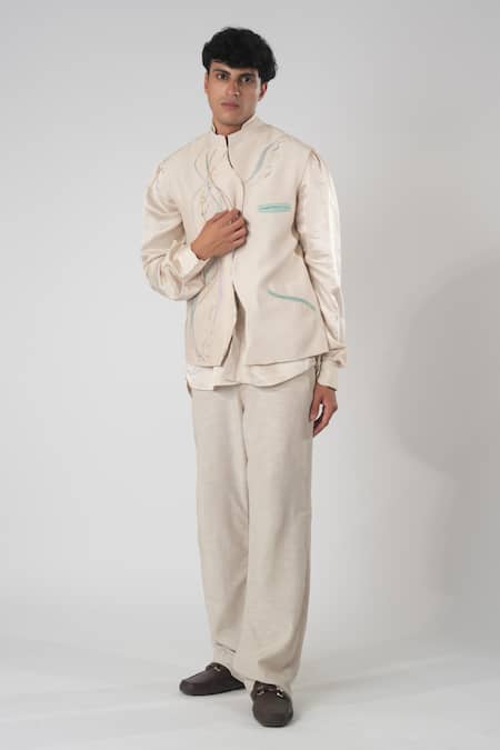 Orthodox Earthy Aari Zardozi Trouser 