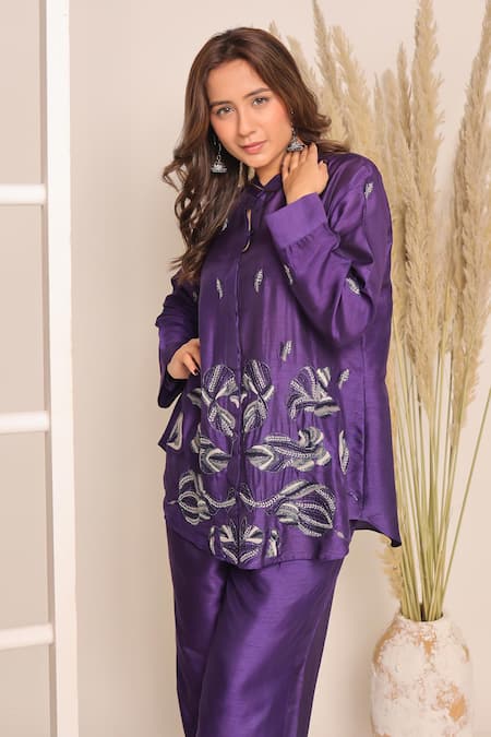 Myra Clothing Line Embroidered Crepe Kurta Set 