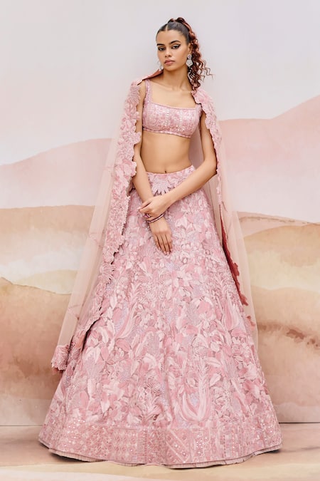 Mishru Muted Pink Designer Lehenga Set 