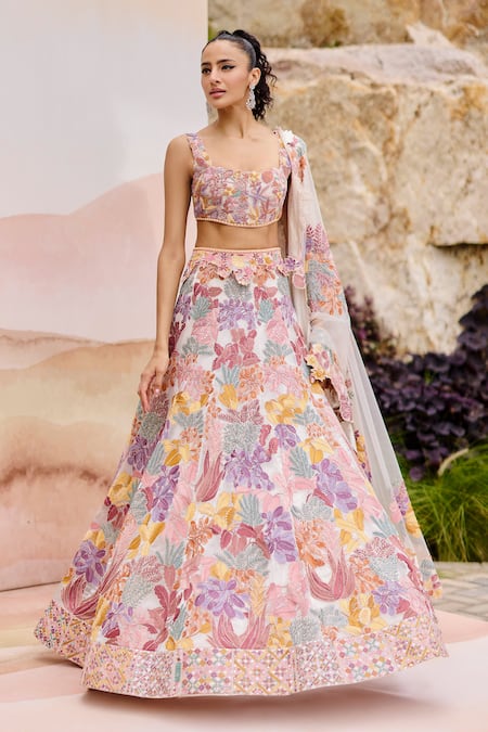 Mishru Wisteria Floral Lehenga Set 