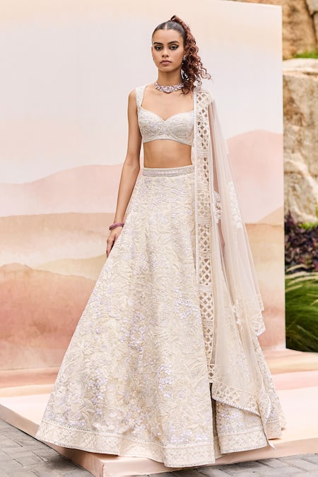 Mishru Ivory Mahonia Lehenga Set 