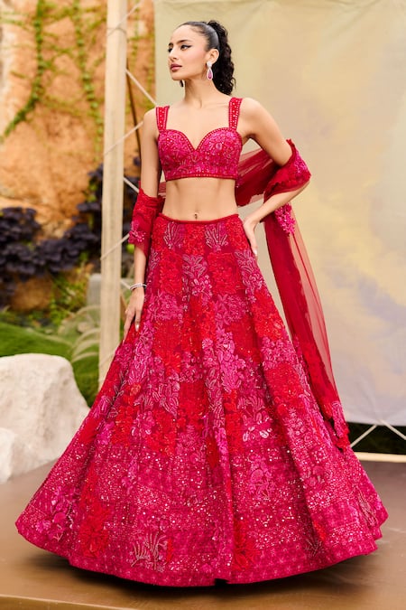 Mishru Adonis Red Lehenga Set 