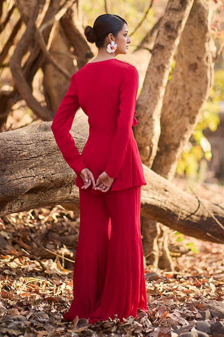 Nirmooha Crimson Diary Sharara Set 