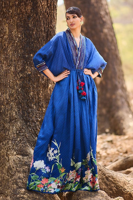 Nirmooha Floral Hand Embroidered Kaftan 