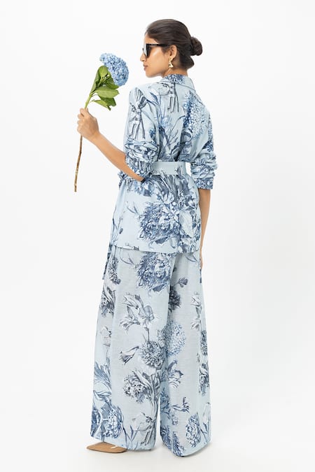 SOBARIKO Biance Floral Print Blazer Set 