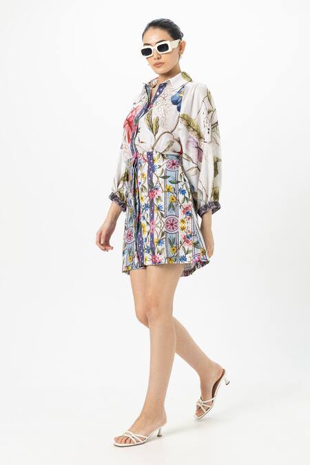 Buy_SOBARIKO_White Linen Collared Alicia Chloe 2 In 1 Dress _Online_at_Aza_Fashions