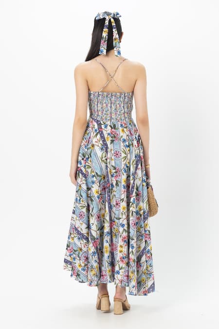 SOBARIKO Chloe Floral Print Maxi Dress 