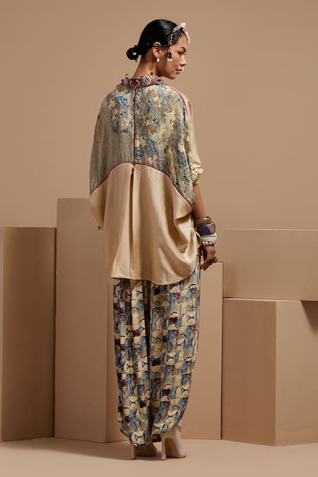 Aseem Kapoor Ecru Mandala Crushed Silk Shirt 