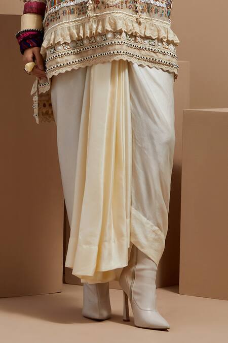 Buy Aseem Kapoor Beige Organza Beads Mandarin Collar Mogra Resham Embroidered Kurta Set Online at Aza Fashions Buy_Aseem Kapoor_Beige Organza Beads Mandarin Collar Mogra Resham Embroidered Kurta Set _Online_at_Aza_Fashions