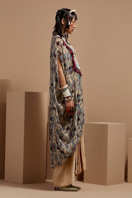 Buy Aseem Kapoor Multi Color Silk, Chiffon Beads, Tassels Open Neck Embroidered Sheer Jacket Online at Aza Fashions Buy_Aseem Kapoor_Multi Color Silk, Chiffon Beads, Tassels Open Neck Embroidered Sheer Jacket _Online_at_Aza_Fashions