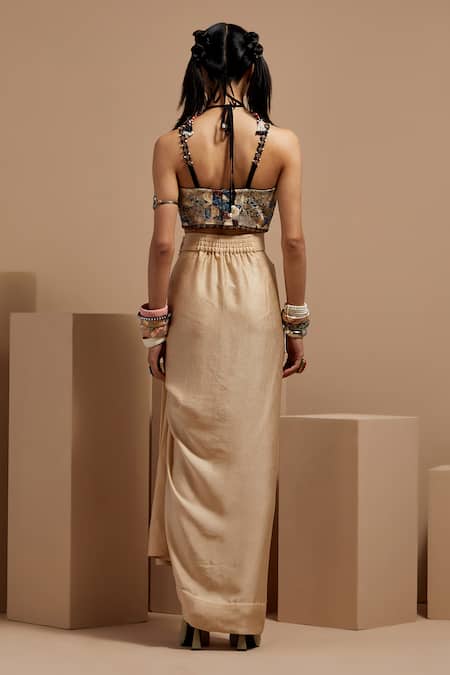 Shop Aseem Kapoor Pink Silk Tassels Sweetheart Neck Shocking Embroidered Corset Blouse at Aza Fashions Shop_Aseem Kapoor_Pink Silk Tassels Sweetheart Neck Shocking Embroidered Corset Blouse _at_Aza_Fashions