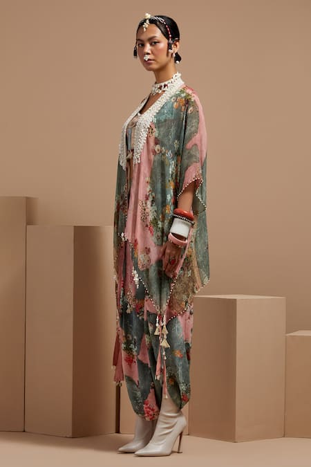 Aseem Kapoor Multi Color Silk, Twill, Crepe Beads, Tassels, Resham Jacket And Trouser Set Online at Aza Fashions Aseem Kapoor_Multi Color Silk, Twill, Crepe Beads, Tassels, Resham Jacket And Trouser Set _Online_at_Aza_Fashions