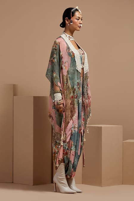 Buy Aseem Kapoor Multi Color Silk, Twill, Crepe Beads, Tassels, Resham Jacket And Trouser Set Online at Aza Fashions Buy_Aseem Kapoor_Multi Color Silk, Twill, Crepe Beads, Tassels, Resham Jacket And Trouser Set _Online_at_Aza_Fashions