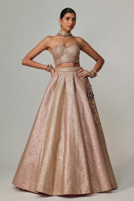 Vvani by Vani Vats Multicolor Corset & Lehenga Set 