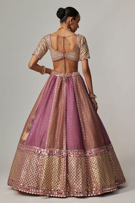 Vvani By Vani Vats Mud Mauve Multicolor Lehenga Set 