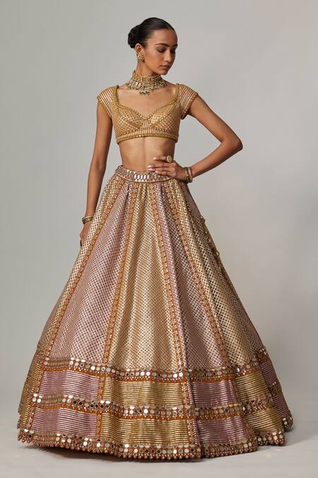 Vvani By Vani Vats Multi Color Georgette, Organza Gota Patti Multicolor Heavy Metallic Lehenga Set Online at Aza Fashions Vvani By Vani Vats_Multi Color Georgette, Organza Gota Patti Multicolor Heavy Metallic Lehenga Set _Online_at_Aza_Fashions