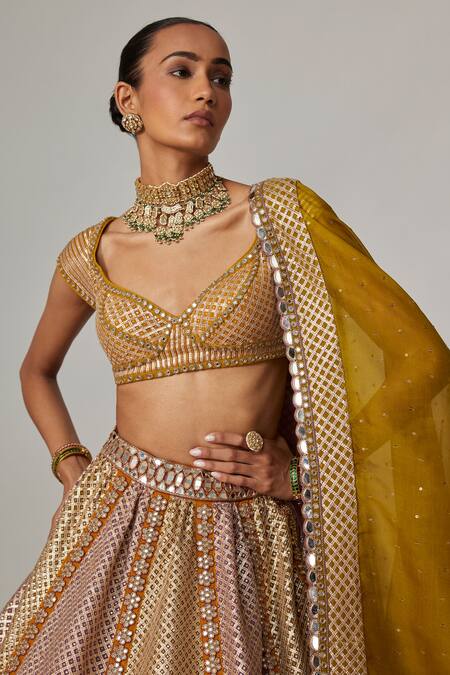 Vvani By Vani Vats Multi Color Georgette, Organza Gota Patti Multicolor Heavy Metallic Lehenga Set at Aza Fashions Vvani By Vani Vats_Multi Color Georgette, Organza Gota Patti Multicolor Heavy Metallic Lehenga Set _at_Aza_Fashions