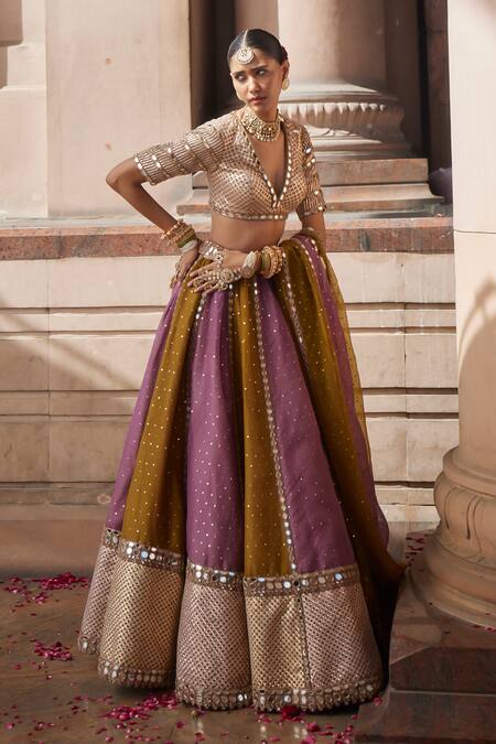 Buy Vvani By Vani Vats Multi Color Organza, Georgette Sequins, Multicolor Embroidered Lehenga Set Online at Aza Fashions Buy_Vvani By Vani Vats_Multi Color Organza, Georgette Sequins, Multicolor Embroidered Lehenga Set _Online_at_Aza_Fashions