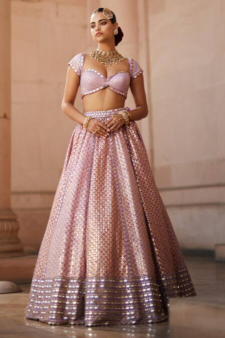 Buy Vvani By Vani Vats Multi Color Georgette, Organza Gota Patti Scoop Neck Multicolor Lehenga Set Online at Aza Fashions Buy_Vvani By Vani Vats_Multi Color Georgette, Organza Gota Patti Scoop Neck Multicolor Lehenga Set _Online_at_Aza_Fashions