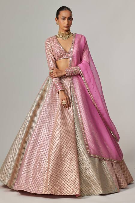 Buy Vvani By Vani Vats Multi Color Georgette, Organza Gota Patti, Dark Blush Multicolor Lehenga Set Online at Aza Fashions Buy_Vvani By Vani Vats_Multi Color Georgette, Organza Gota Patti, Dark Blush Multicolor Lehenga Set _Online_at_Aza_Fashions