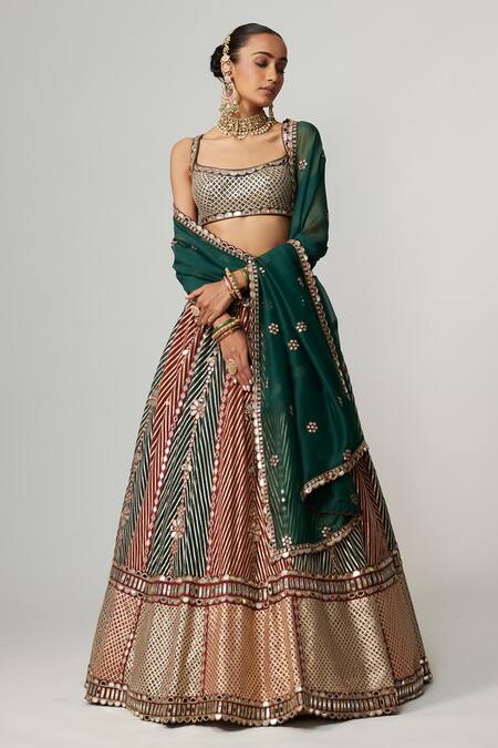 Buy Vvani By Vani Vats Multi Color Georgette, Organza Cranberry Multicolor Linear Flower Lehenga Set Online at Aza Fashions Buy_Vvani By Vani Vats_Multi Color Georgette, Organza Cranberry Multicolor Linear Flower Lehenga Set _Online_at_Aza_Fashions