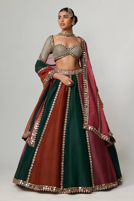 Buy Vvani By Vani Vats Multi Color Organza, Georgette Gota Patti, Multicolor Linear Lehenga Set Online at Aza Fashions Buy_Vvani By Vani Vats_Multi Color Organza, Georgette Gota Patti, Multicolor Linear Lehenga Set _Online_at_Aza_Fashions