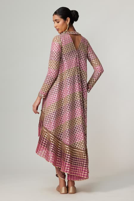 Vvani By Vani Vats Mud Mauve Multicolor Dhoti Kurta Set 