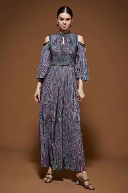 Buy Nirraamyaa Purple Crepe Rhinestones Keyhole Neck Embellished Gown Online at Aza Fashions Buy_Nirraamyaa_Purple Crepe Rhinestones Keyhole Neck Embellished Gown _Online_at_Aza_Fashions